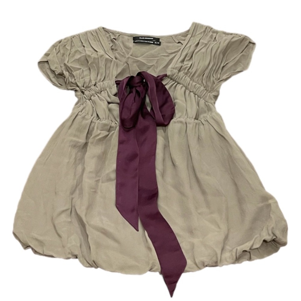 Club Monaco silk short sleeve blouse